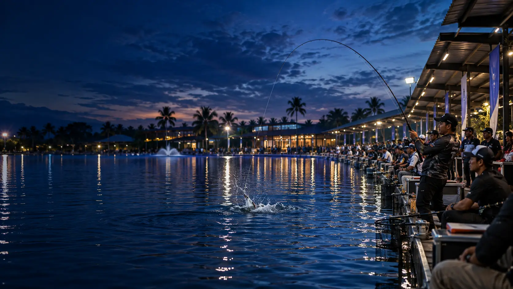 Turnamen memancing LigaPancing di arena modern Indonesia